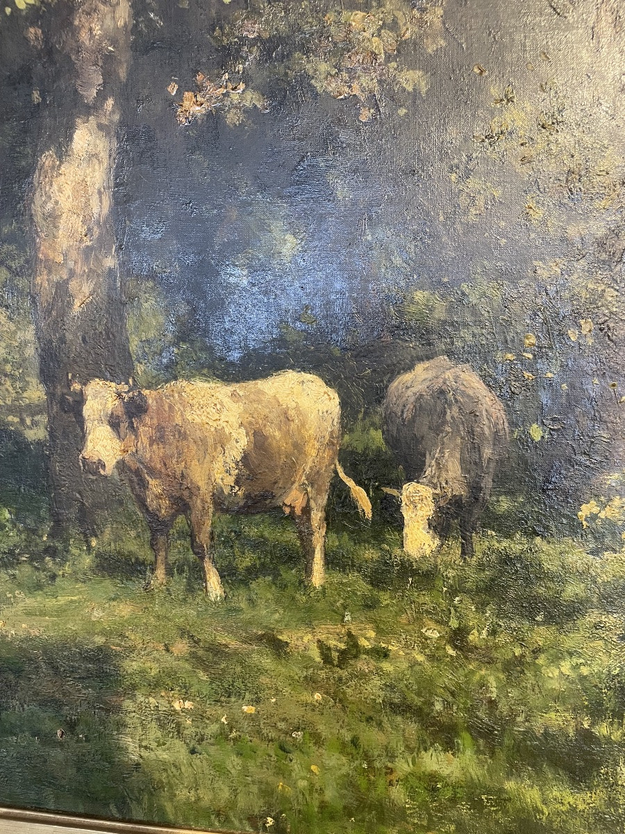 Large Painting Signed Julius Jacobs Bakhuijzen Circa 1865-photo-7