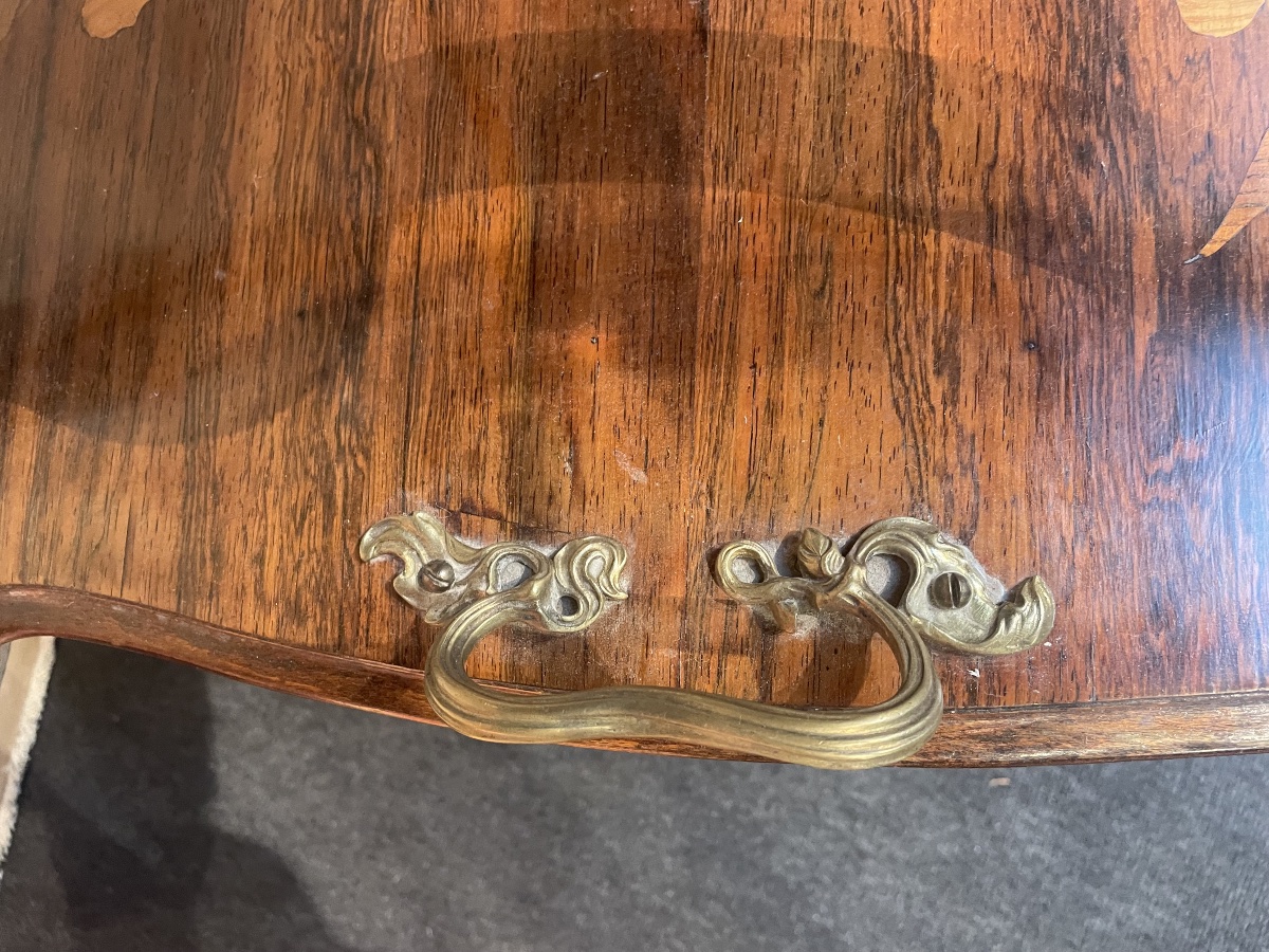 Tea Table By Gallé, Featuring Precious Wood Marquetry -photo-8