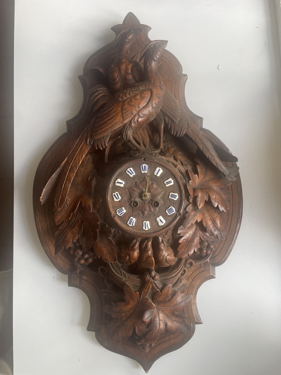 19th-century Black Forest Wall Clock 