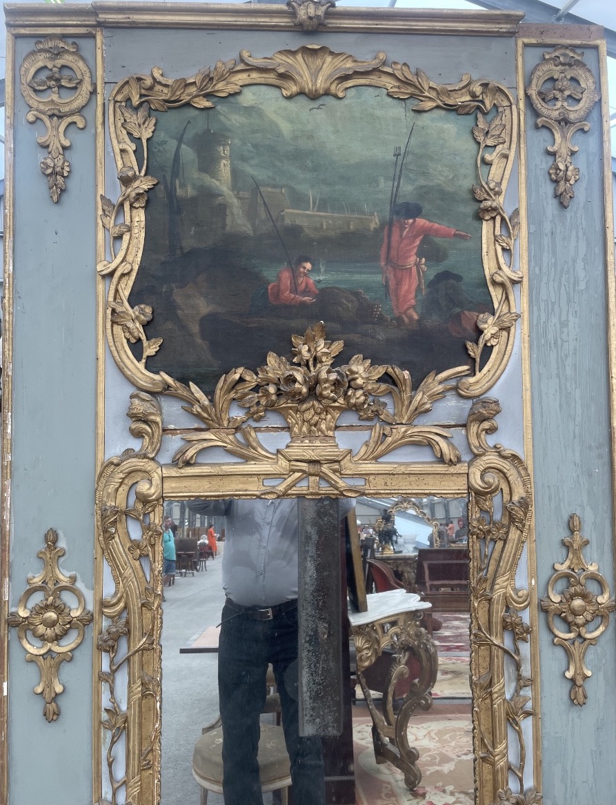 Louis XV-era Trumeau Made Of Carved And Gilded Wood -photo-2