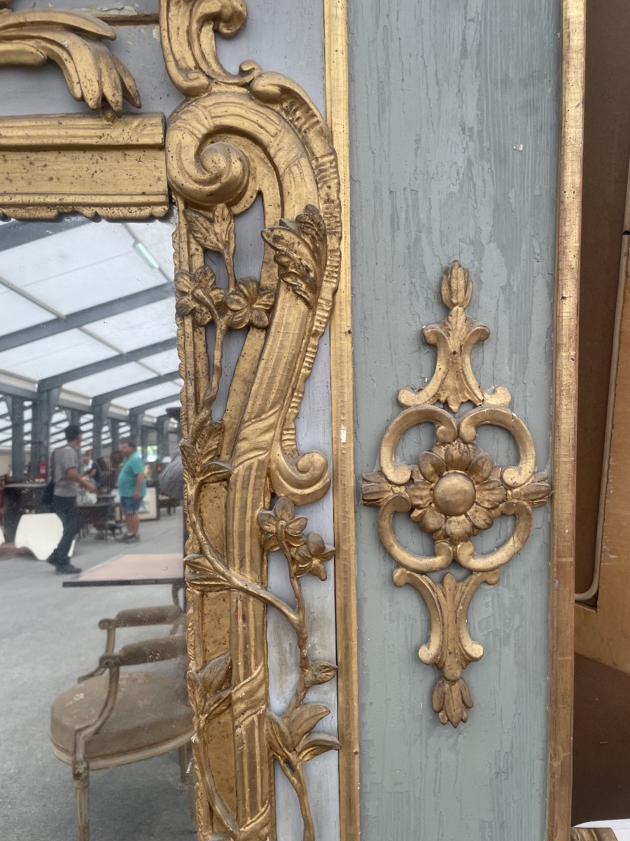 Louis XV-era Trumeau Made Of Carved And Gilded Wood -photo-1