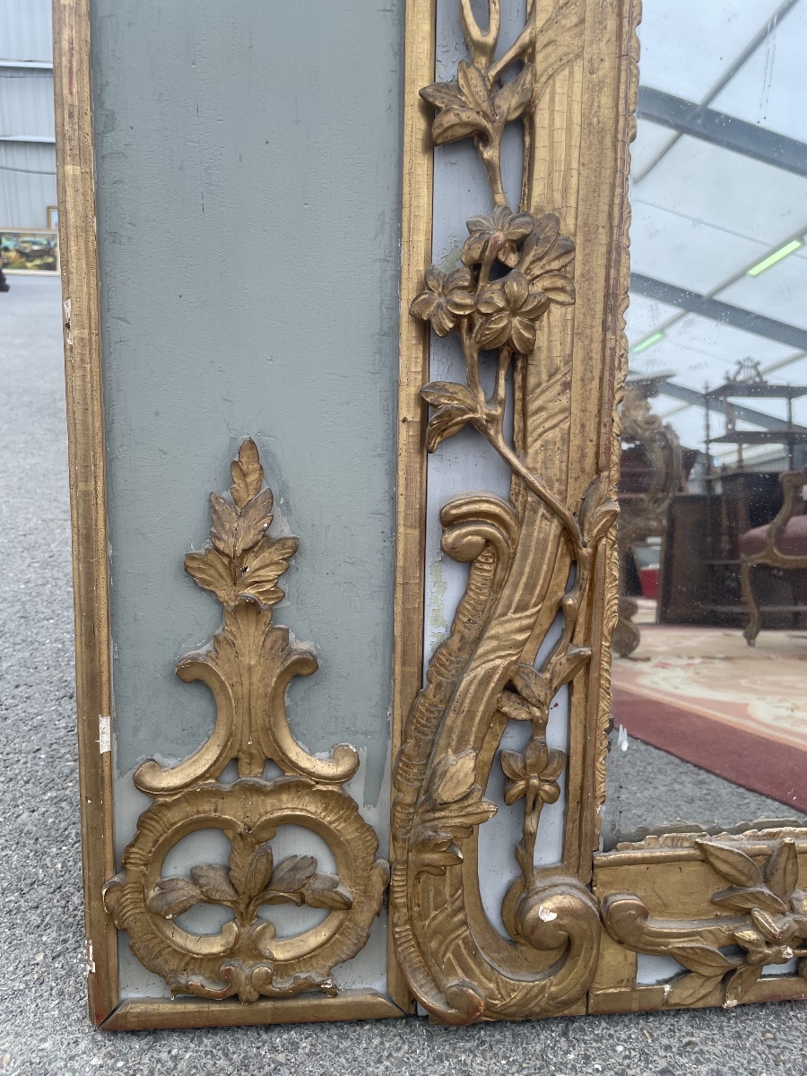 Louis XV-era Trumeau Made Of Carved And Gilded Wood -photo-2