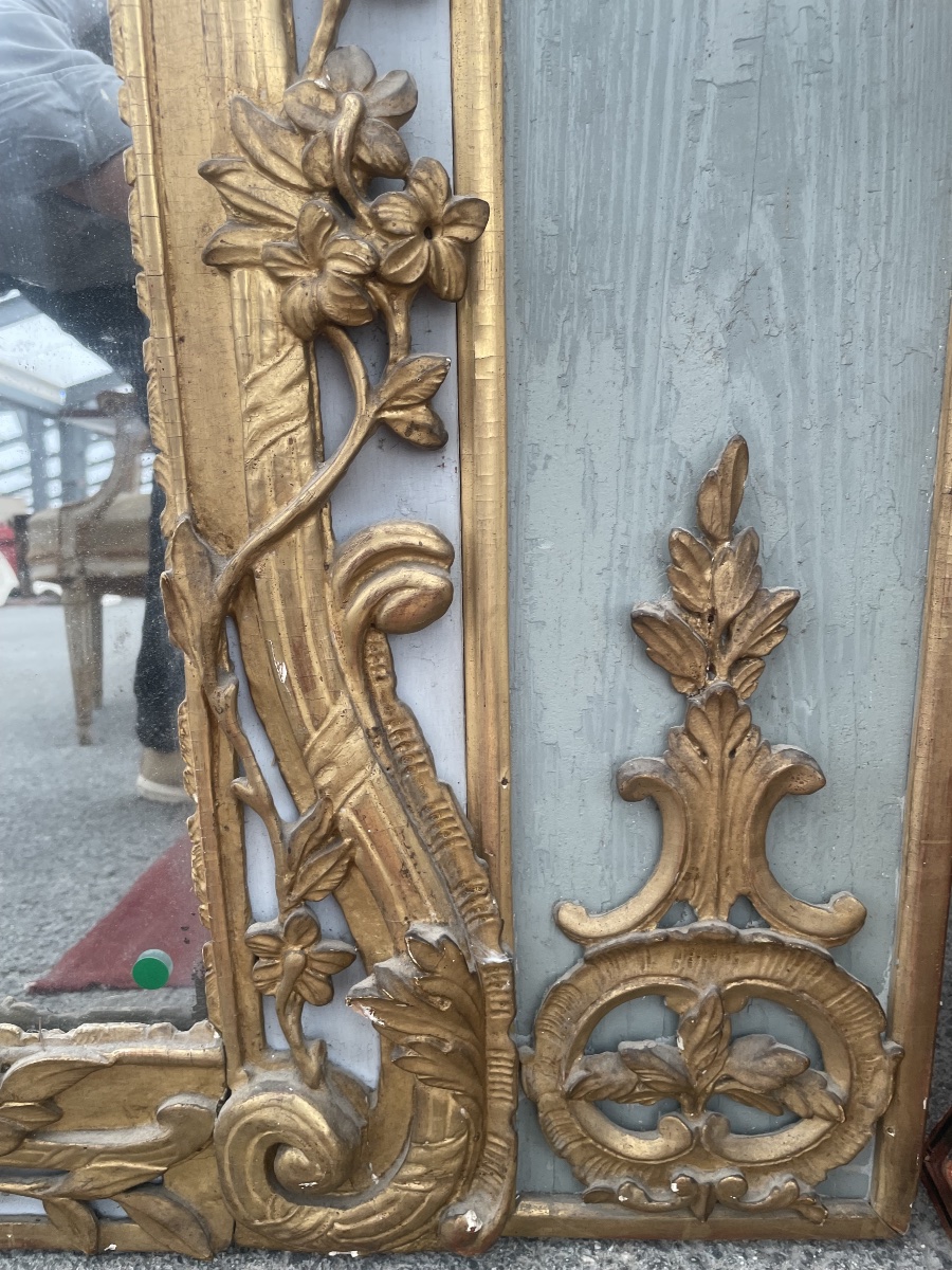 Louis XV-era Trumeau Made Of Carved And Gilded Wood -photo-3
