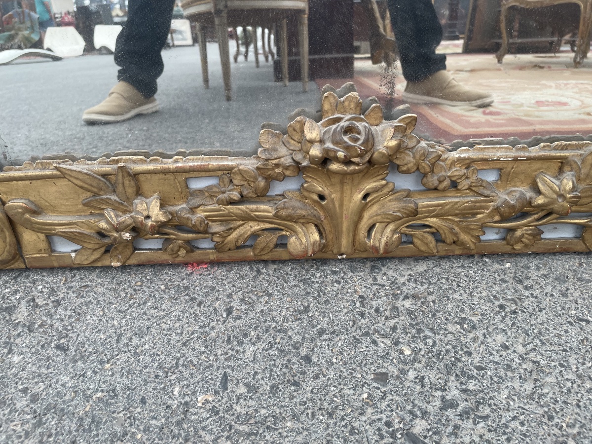 Louis XV-era Trumeau Made Of Carved And Gilded Wood -photo-4