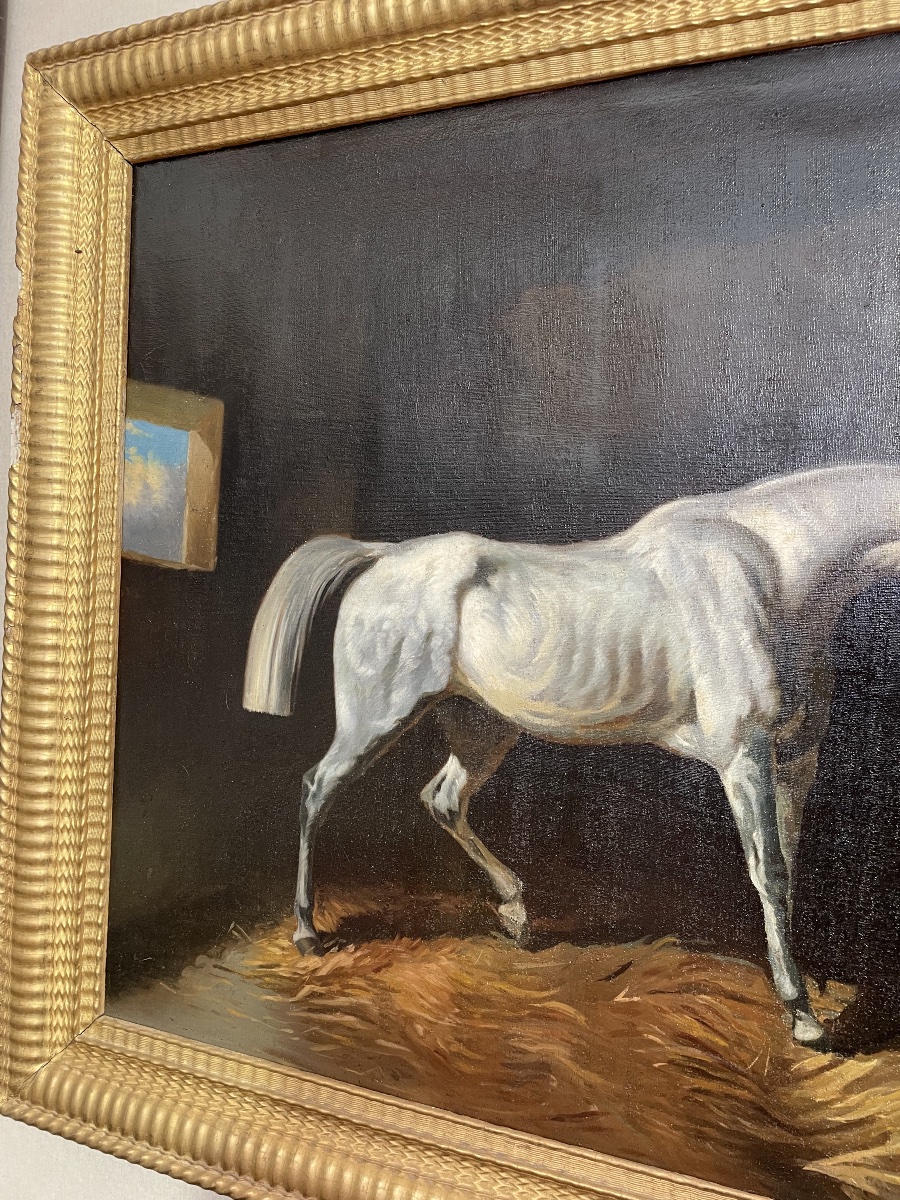 Oil On Canvas In The Style Of Alfred De Dreux -photo-2