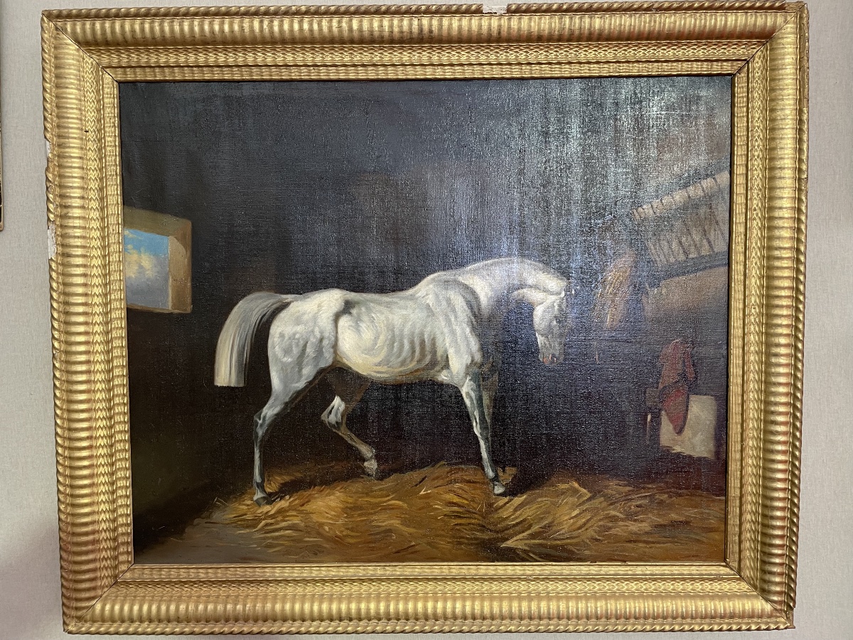 Oil On Canvas In The Style Of Alfred De Dreux 