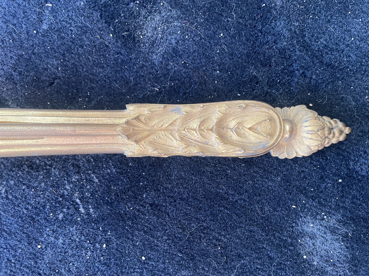 Pair Of Louis XVI-style Wall Sconces In Gilded Bronze -photo-3
