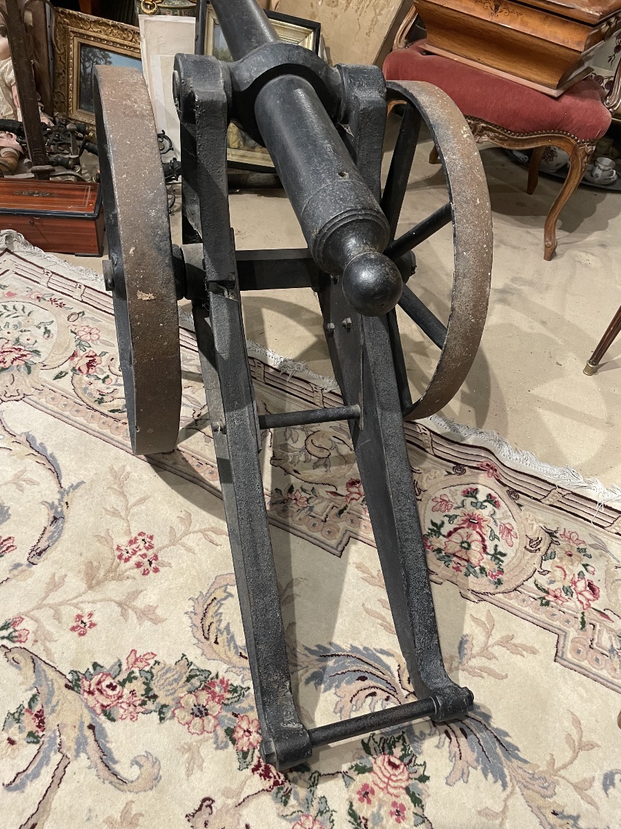 Cannon Mounted On Wheels, Circa 1880 -photo-3