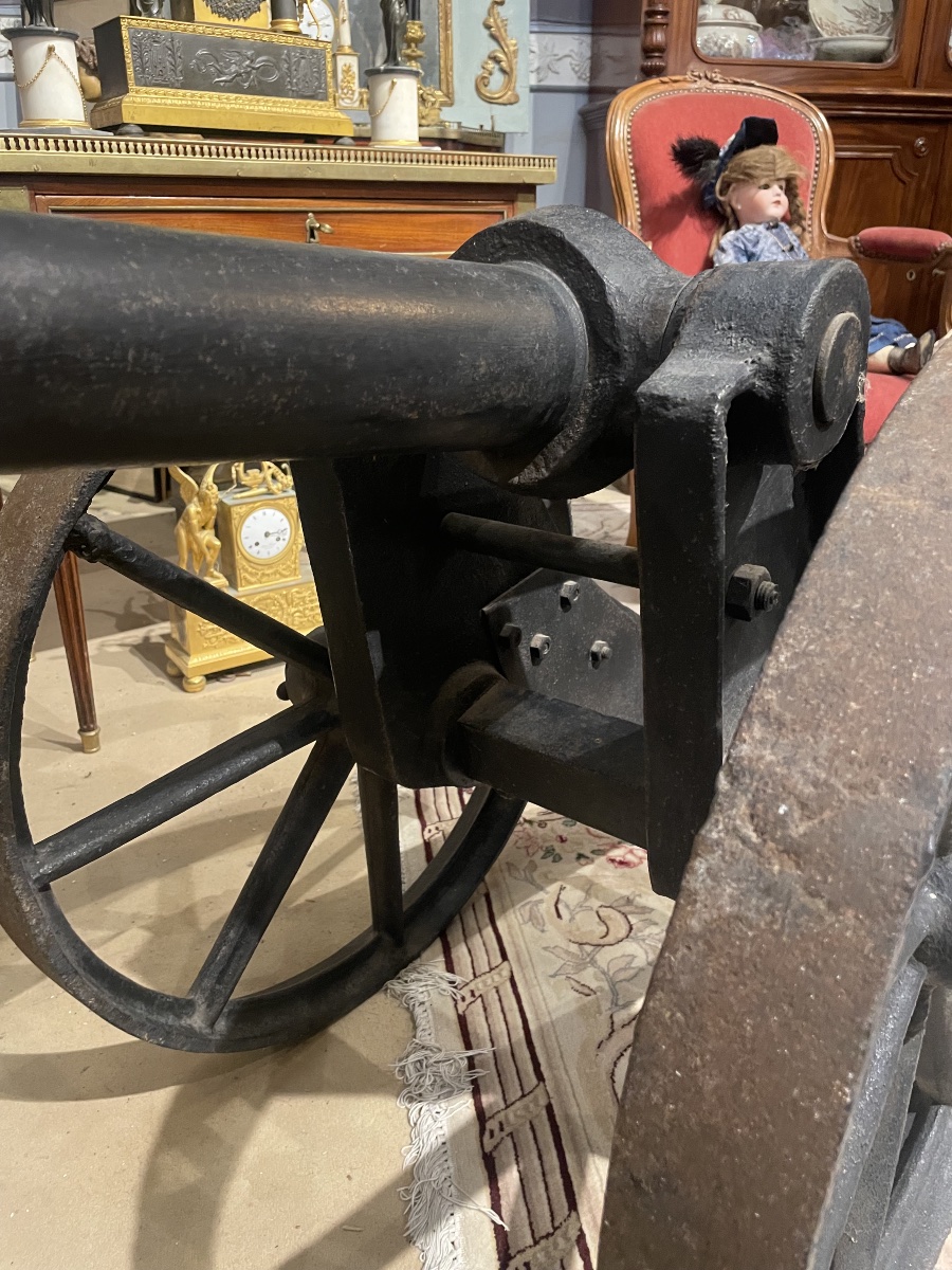 Cannon Mounted On Wheels, Circa 1880 -photo-1