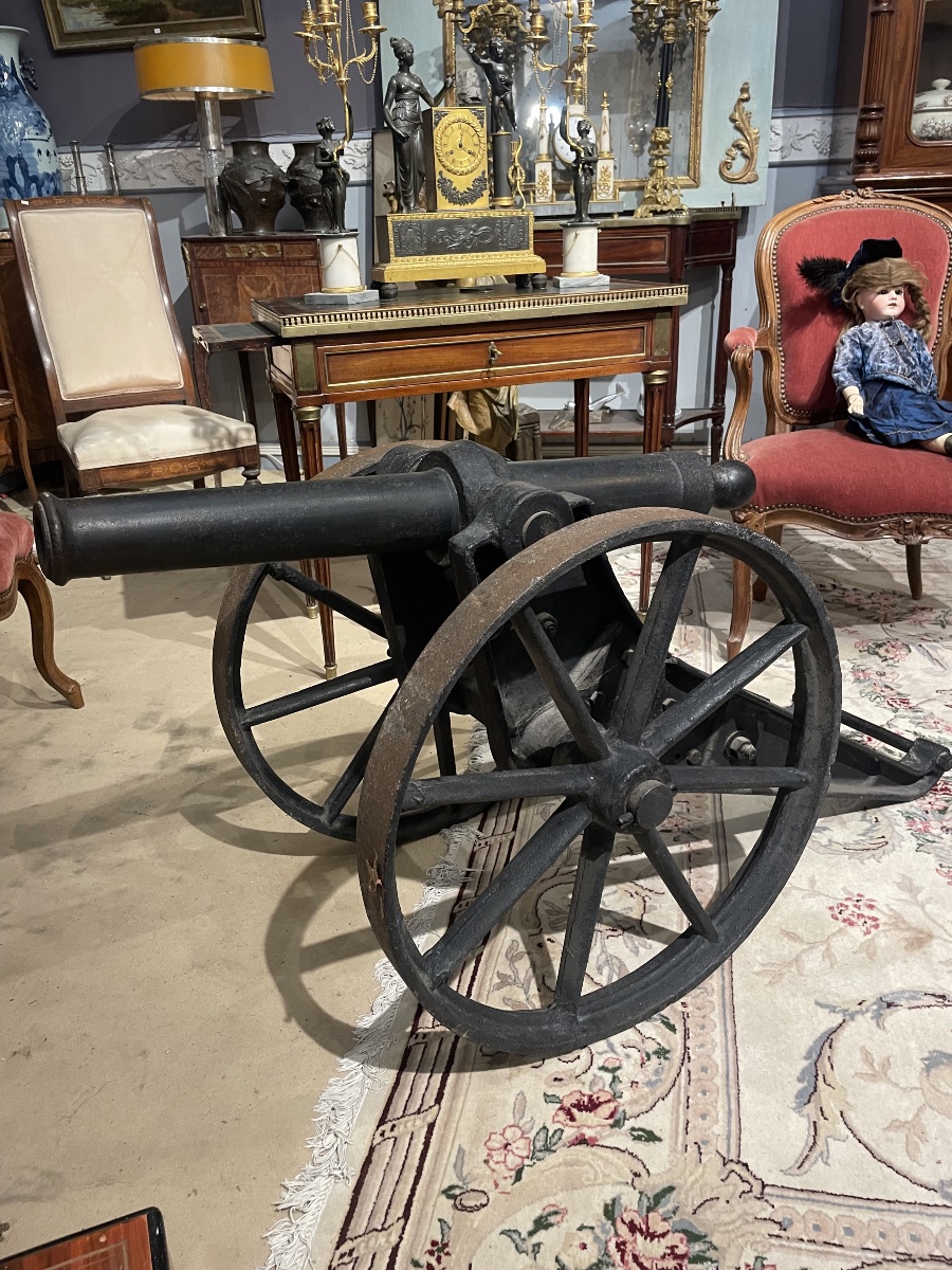 Cannon Mounted On Wheels, Circa 1880 