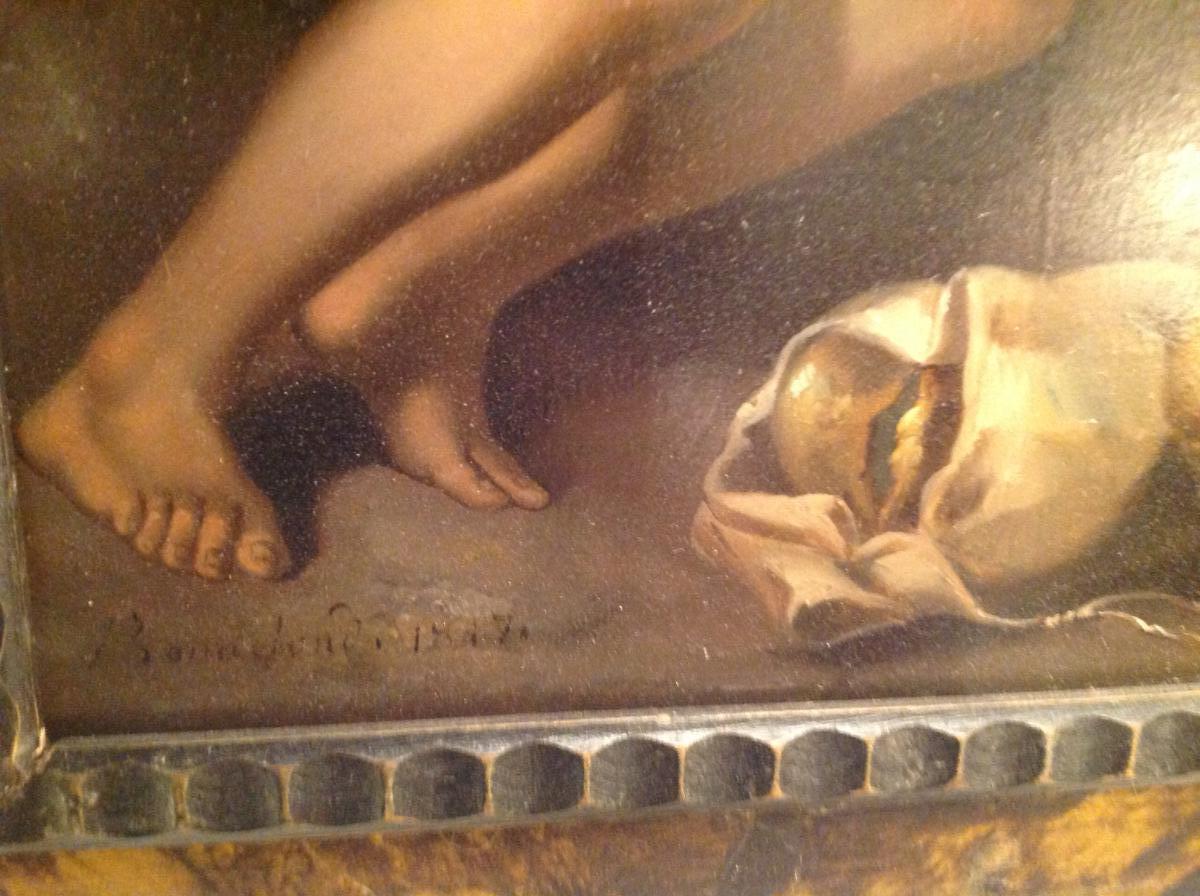 Huile Sur Cuivre De Bonnefond Daté 1817-photo-1
