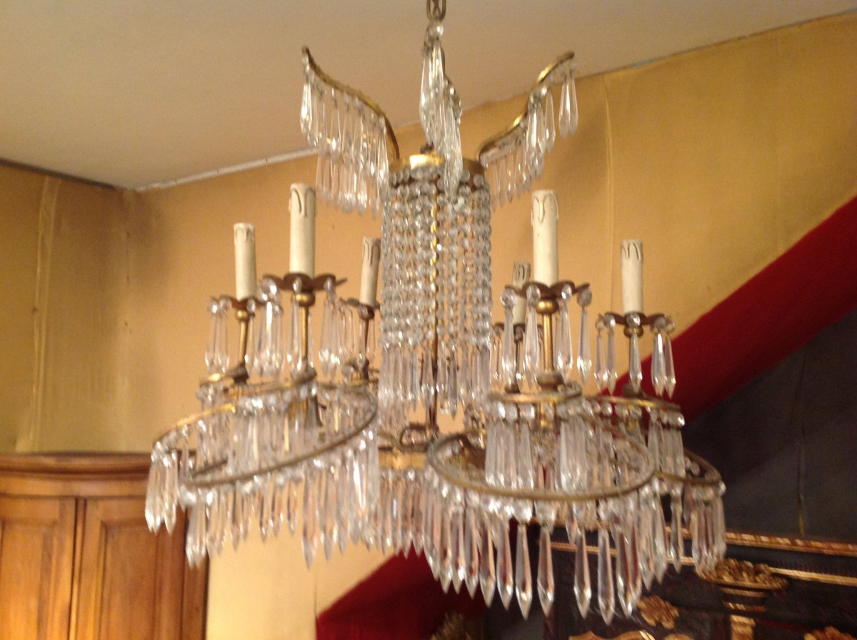 7-light Chandelier Taken From A Model By Wermer & Mieth, Berlin.-photo-7