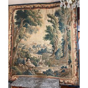 Tapestry From The Royal Aubusson Manufacture Signed Coulodon Circa 1740