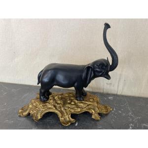 18-century Bronze Elephant