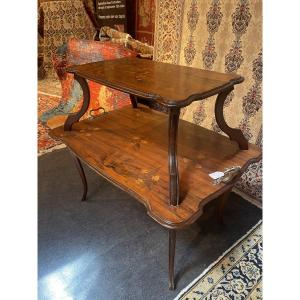 Tea Table By Gallé, Featuring Precious Wood Marquetry
