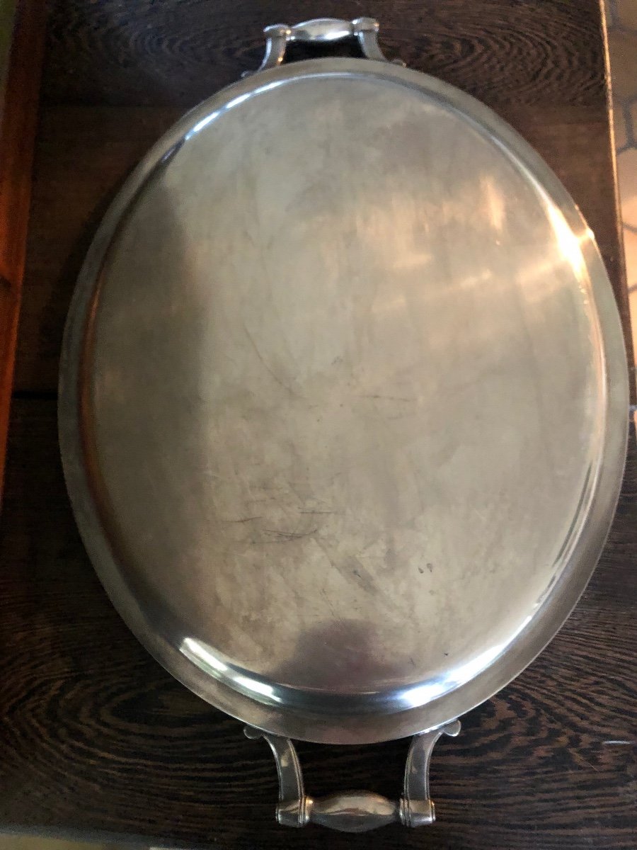 Christofle Art Deco Oval Tray-photo-2