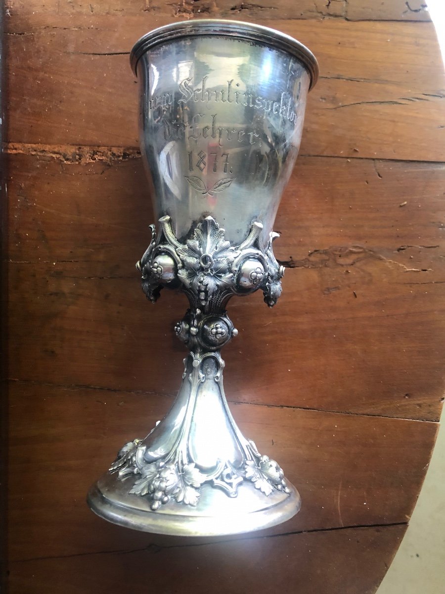 Chalice In German Silver Late 19th Century