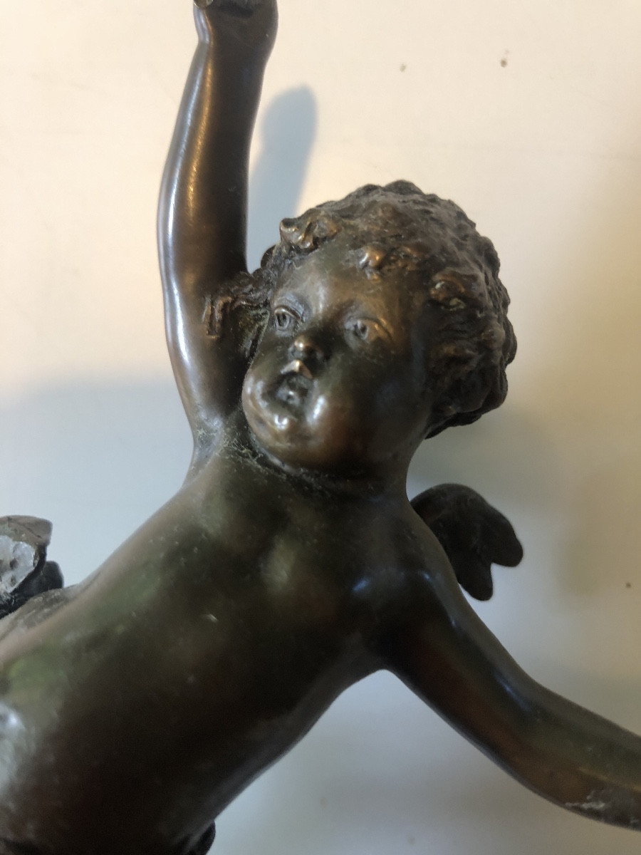 Paire petits bronzes  angelots19eme-photo-4