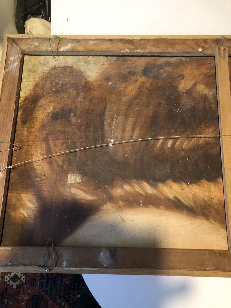 Oil Painting Of A Mediterranean Port, Signed Roberval-photo-4