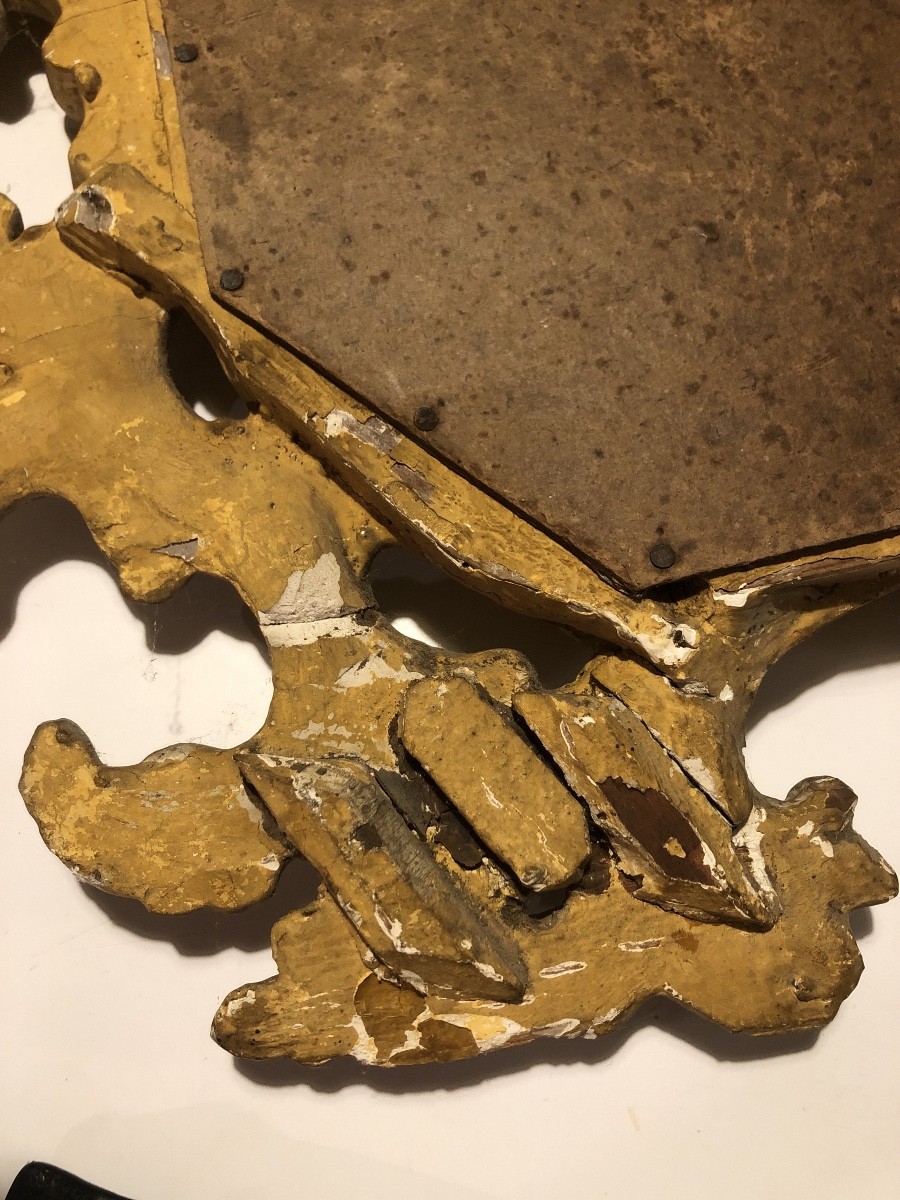 Miroir bois doré vénitien 19 eme-photo-6