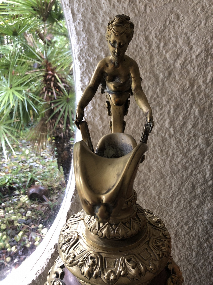 Decorative Marble And Bronze Ewer Niii-photo-1