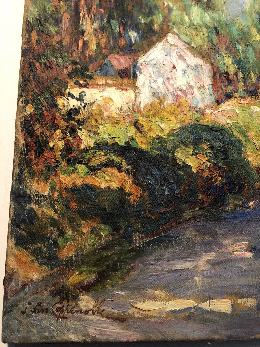 Oil On Canvas, Village Of J. Van Coppenolle -photo-2