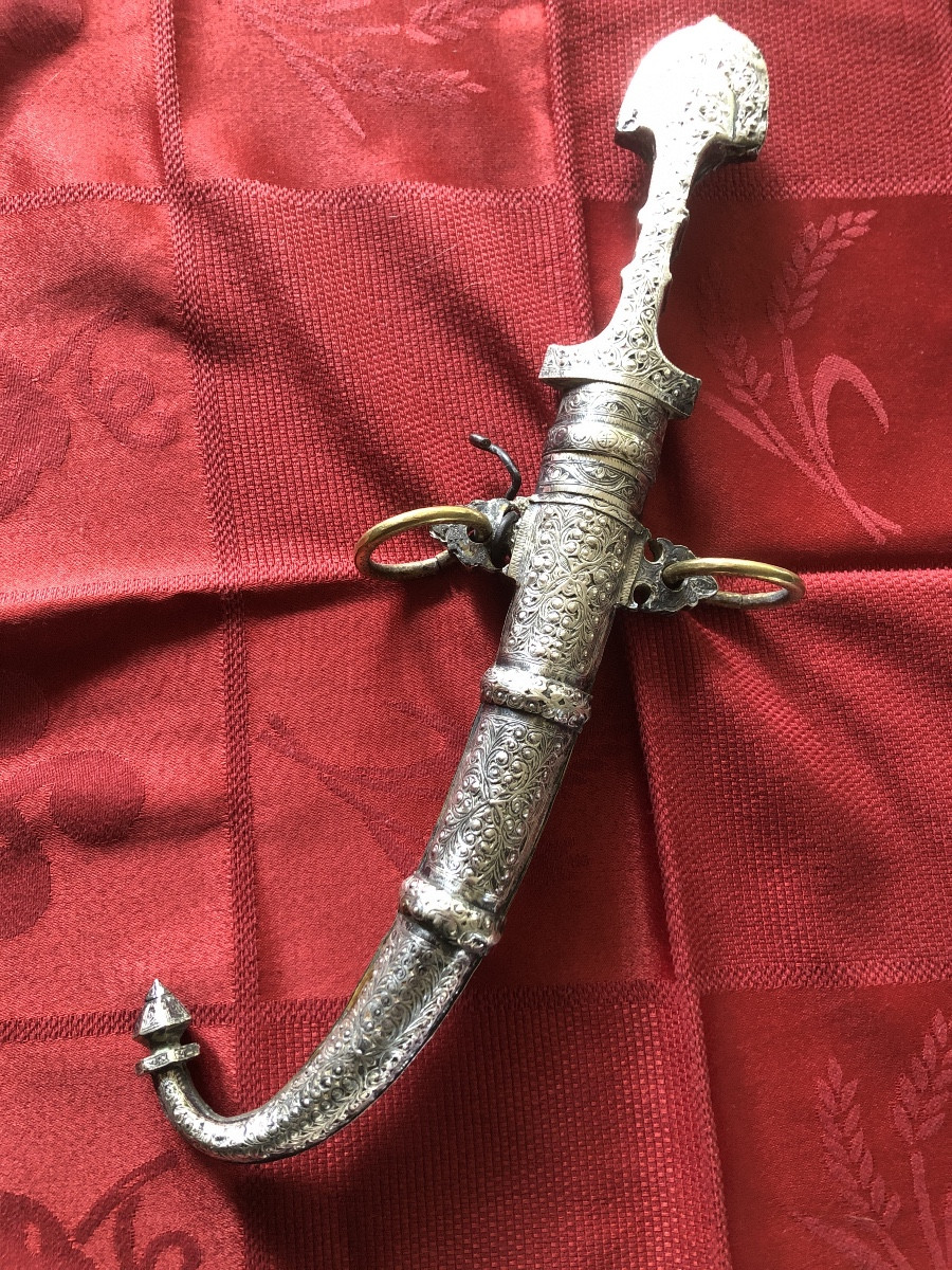 Dague marocaine ou koummya en argent 19 eme siecle