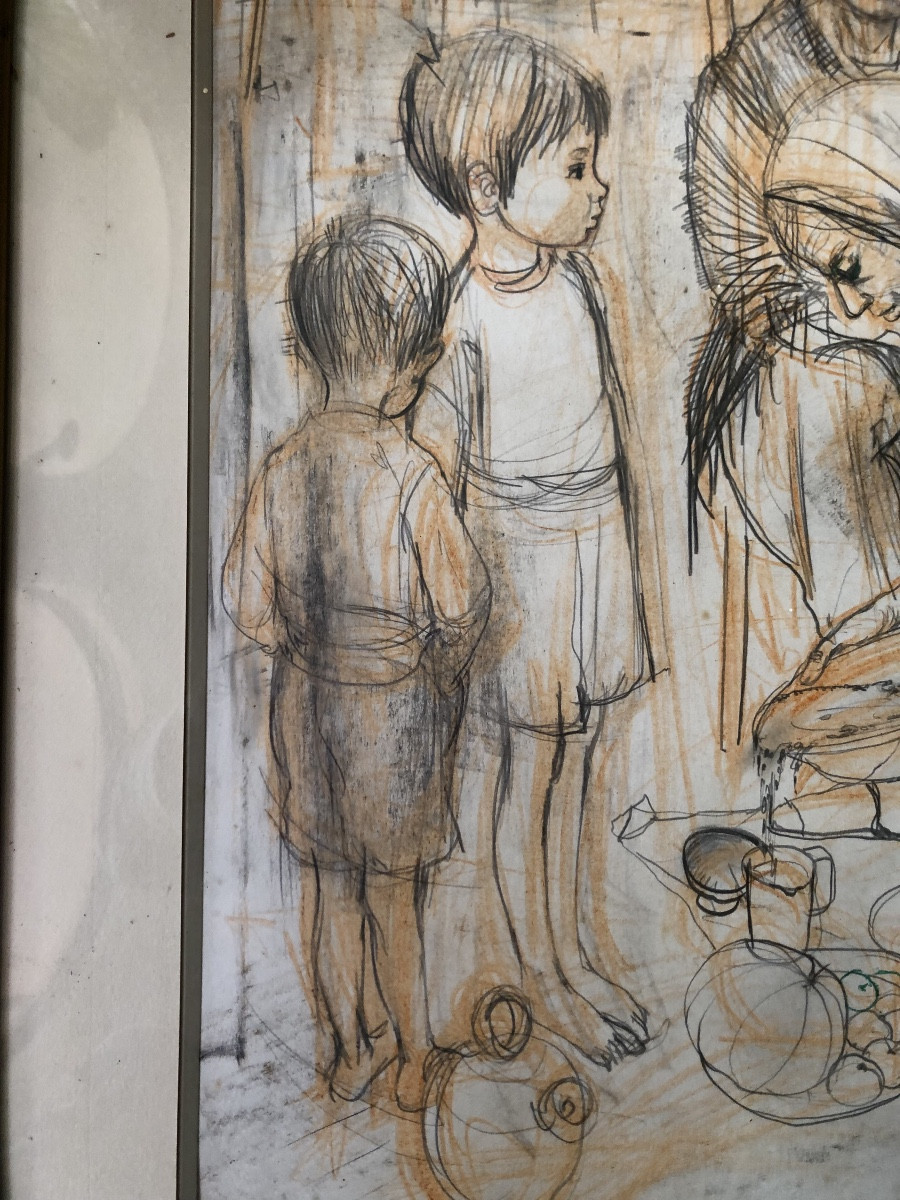 Important dessin signé valadie-photo-4