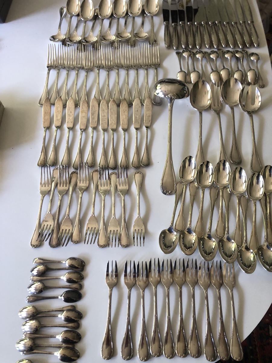 Silver-plated Cutlery Set From Christofle, 