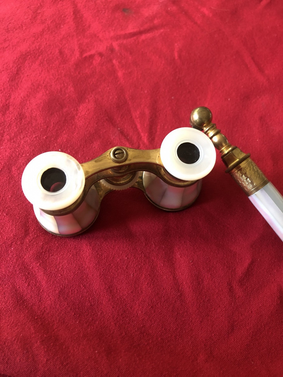Brass And Mother-of-pearl Theater Binoculars  Niii-photo-4