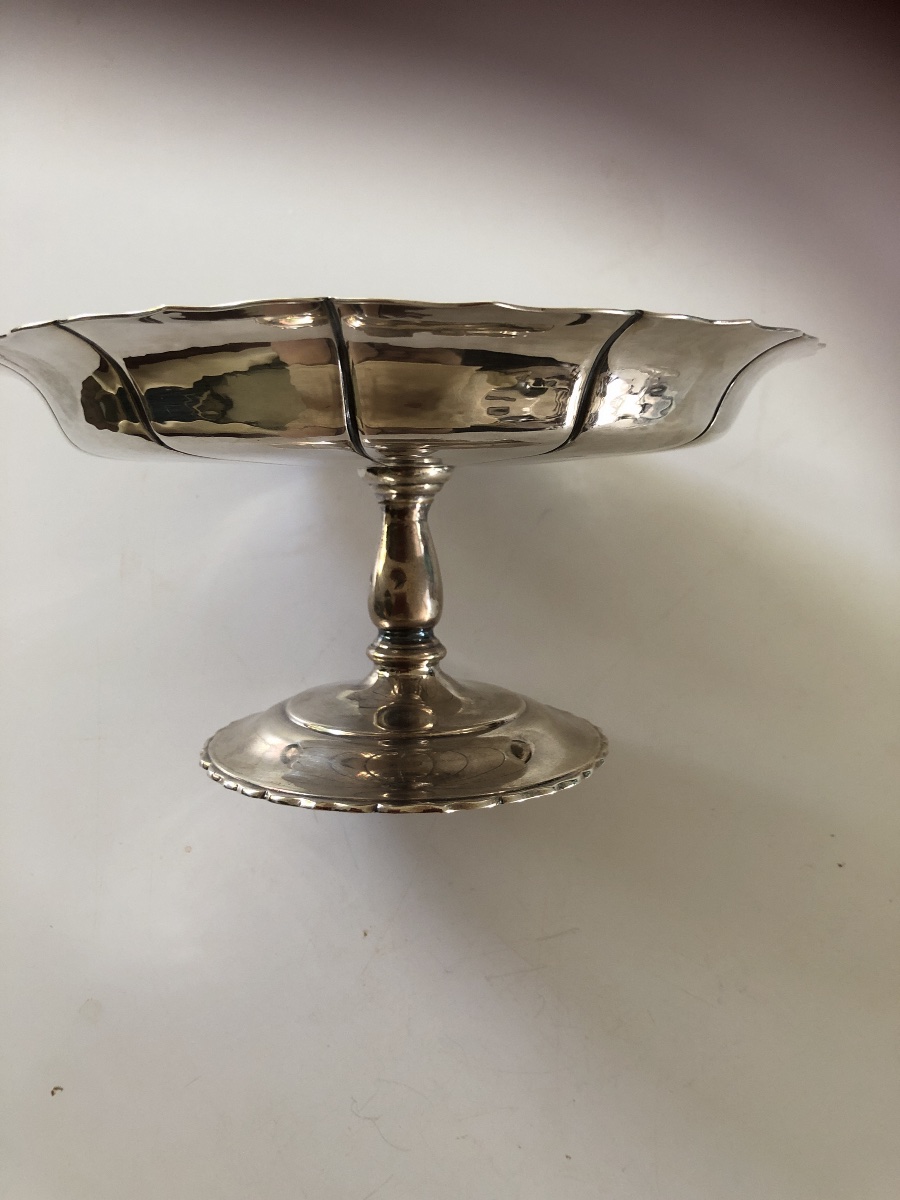 Coupe sur piédouche en argent anglais de la maison goldsmith-photo-2