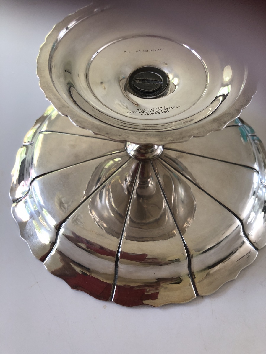 Coupe sur piédouche en argent anglais de la maison goldsmith-photo-4