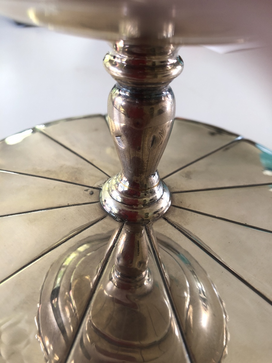 Coupe sur piédouche en argent anglais de la maison goldsmith-photo-2