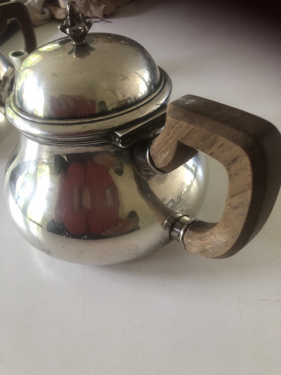 Three-piece Silver Tea Set By Puiforcat-photo-1