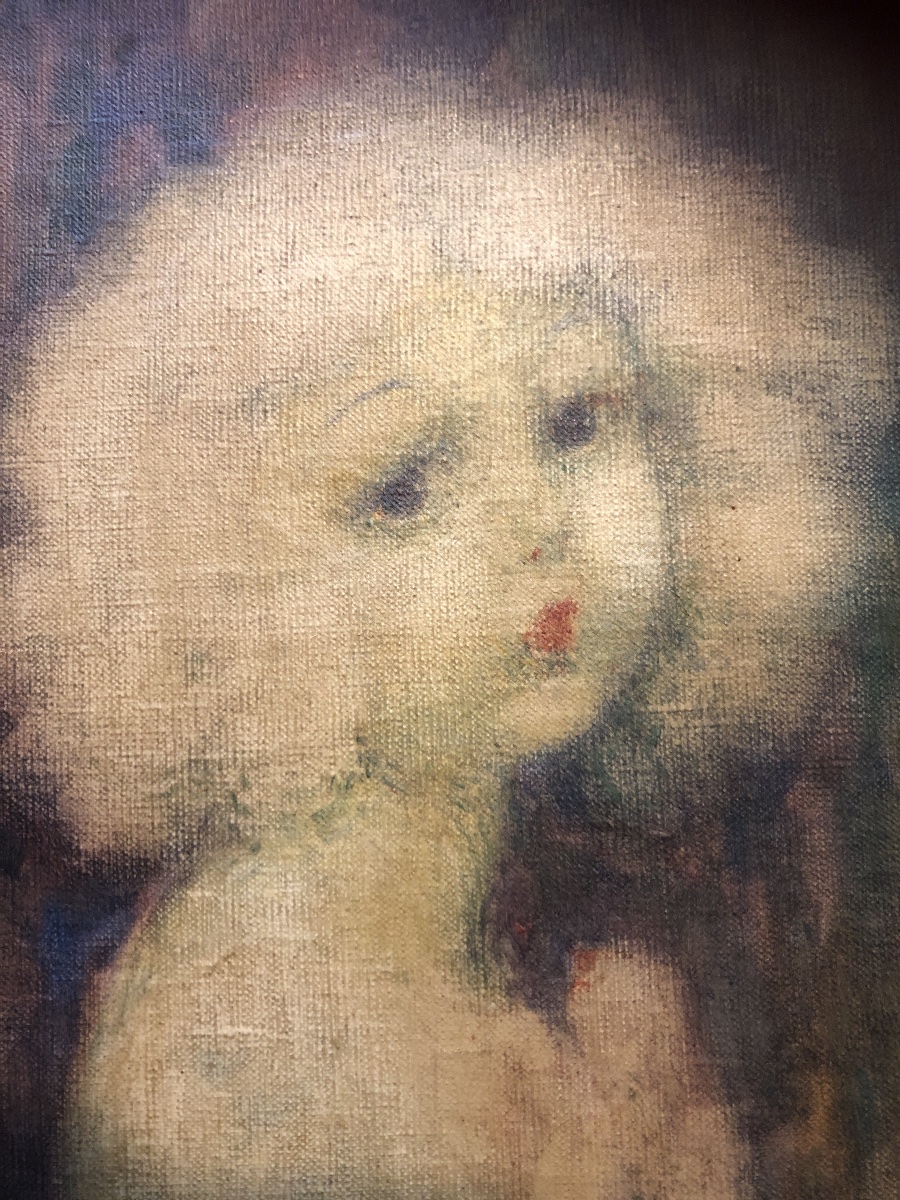 Peinture hst personnage féminin de Lucien boulier-photo-3