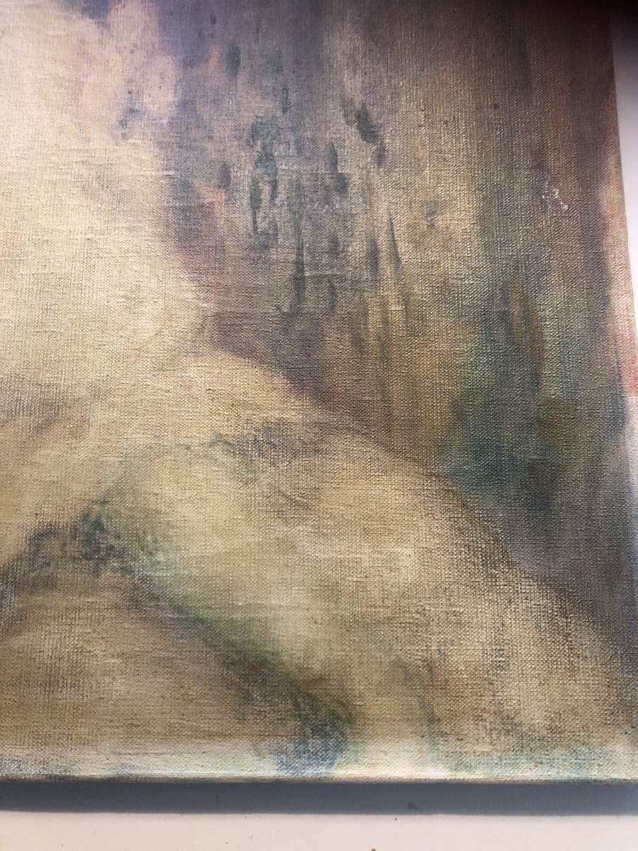 Peinture hst personnage féminin de Lucien boulier-photo-4