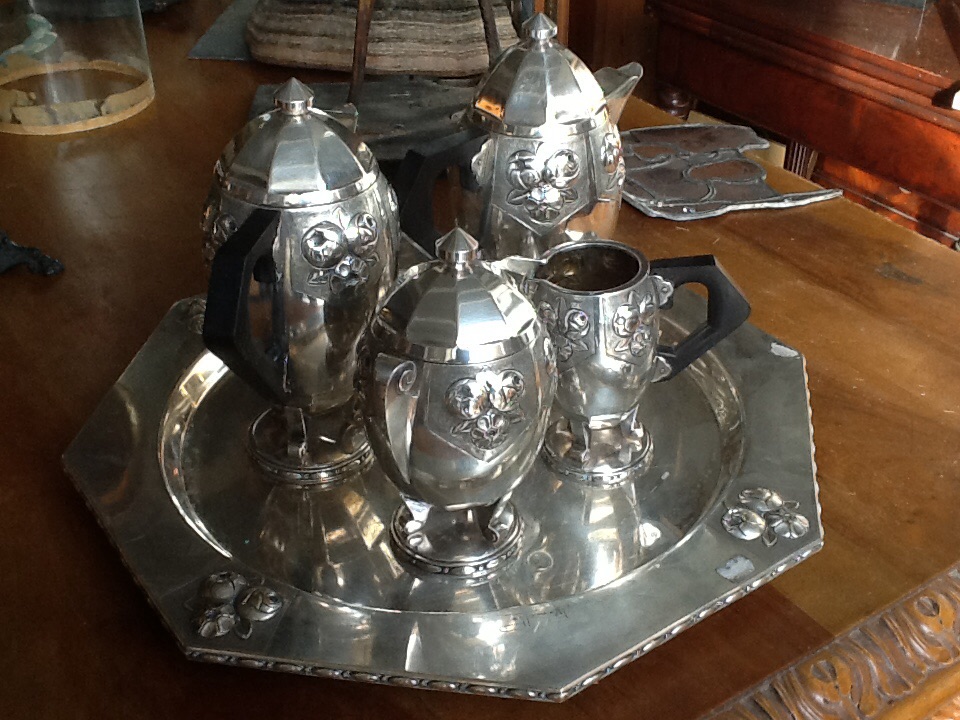 Coffee Service And The Silver Metal Artdeco