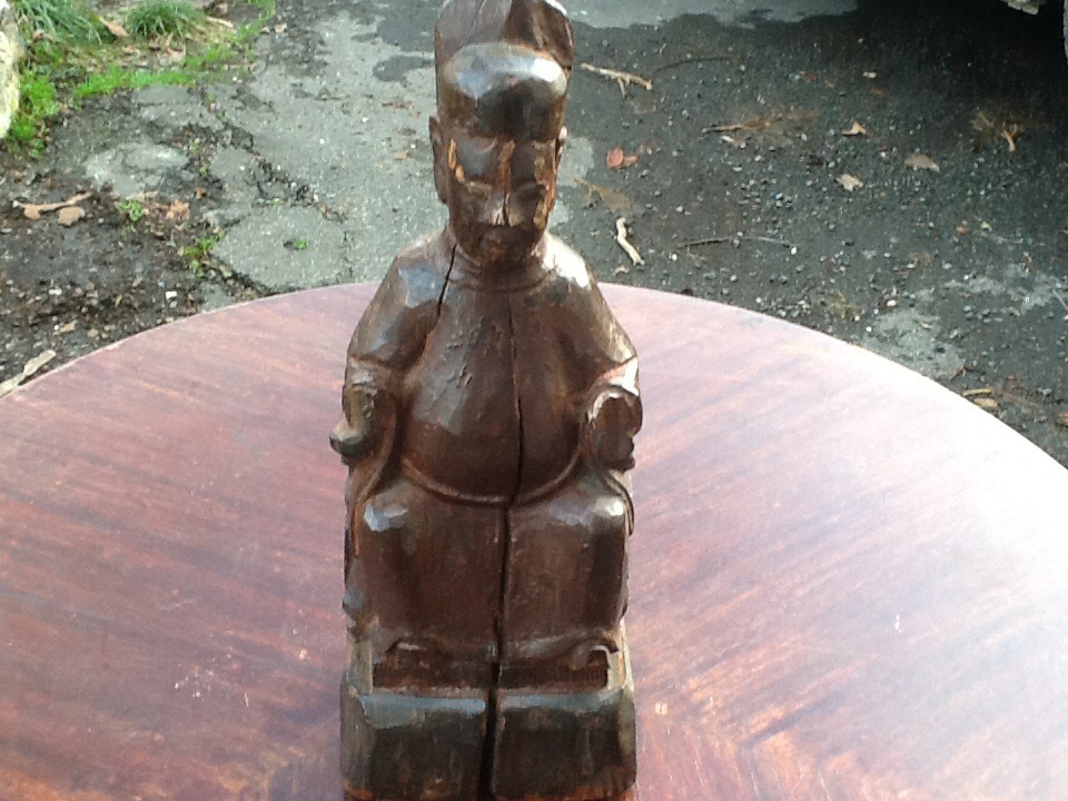 Chinese Dignitary Wood Sculpture19 Eme