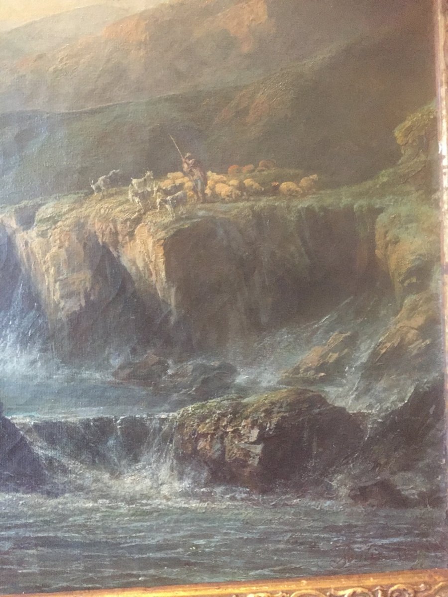 Landscape Painting Early 19th Signed Soulie-photo-4