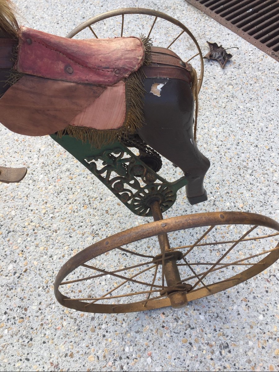 Tricycle Cheval De Bois 19 Eme-photo-4