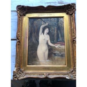 Painting Bather By W E. Frost