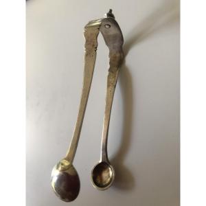 18th Century Silver Sugar Tongs