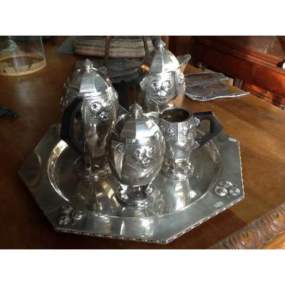 Coffee Service And The Silver Metal Artdeco