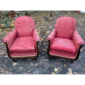 Pair Of Art Deco Armchairs