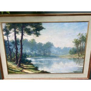 Landes Painting Signed Gill Moreau