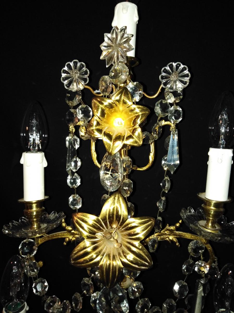 Grand Chandelier Bronze XIXth-photo-2