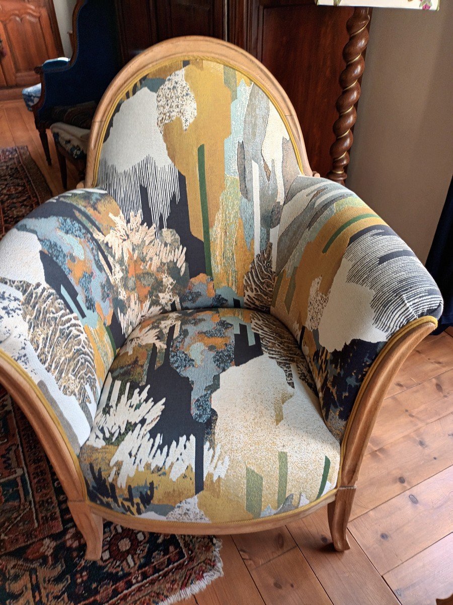 Pair Of New   Art  Armchairs-photo-4