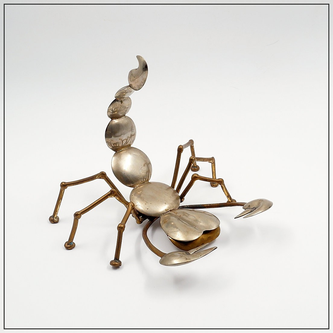 Scorpion En Laiton Et Métal - Années 1970