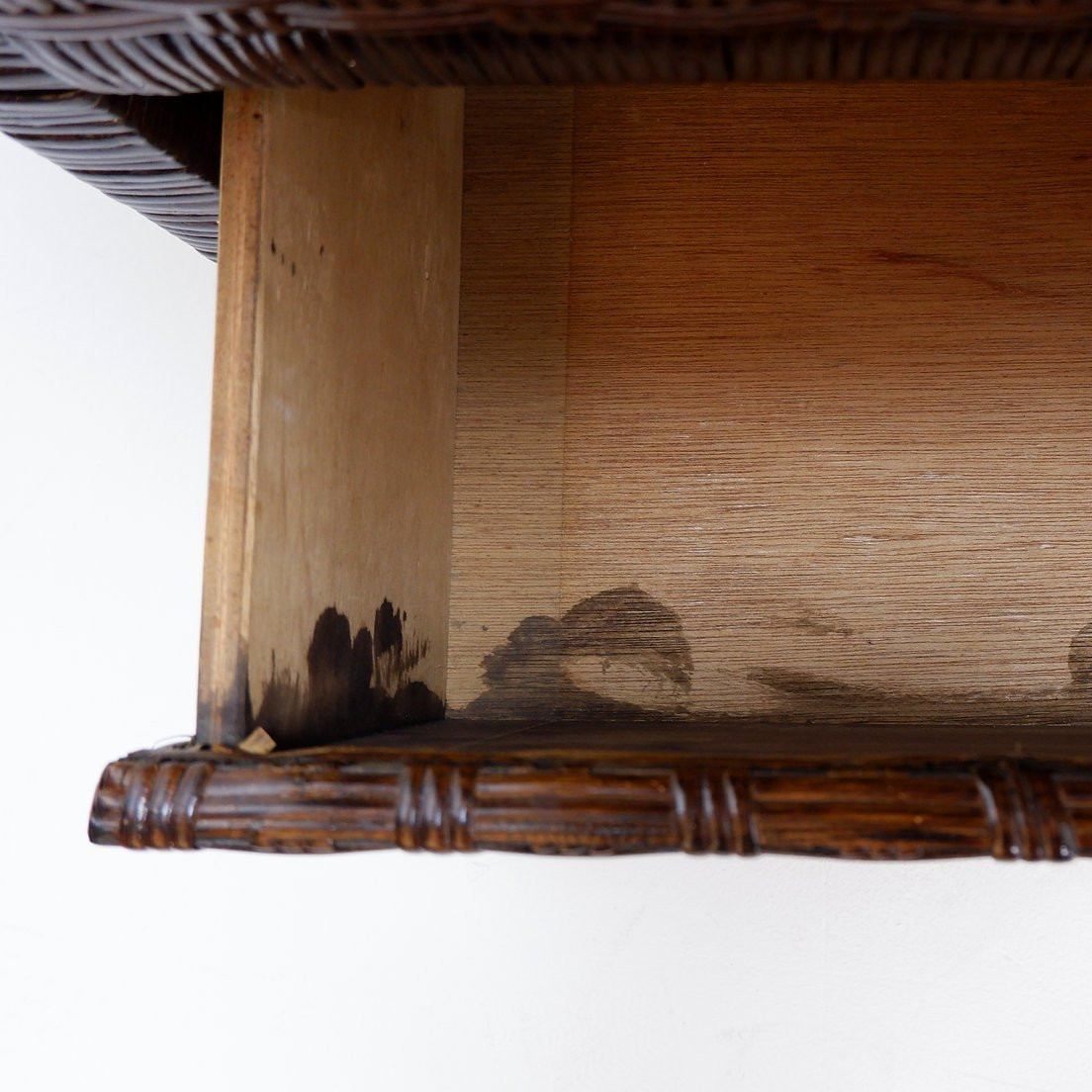 Vintage Coastal Woven Rattan Chest Of Drawers-photo-5
