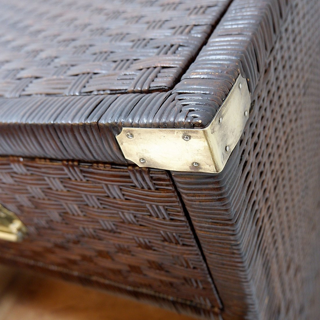 Vintage Coastal Woven Rattan Chest Of Drawers-photo-8